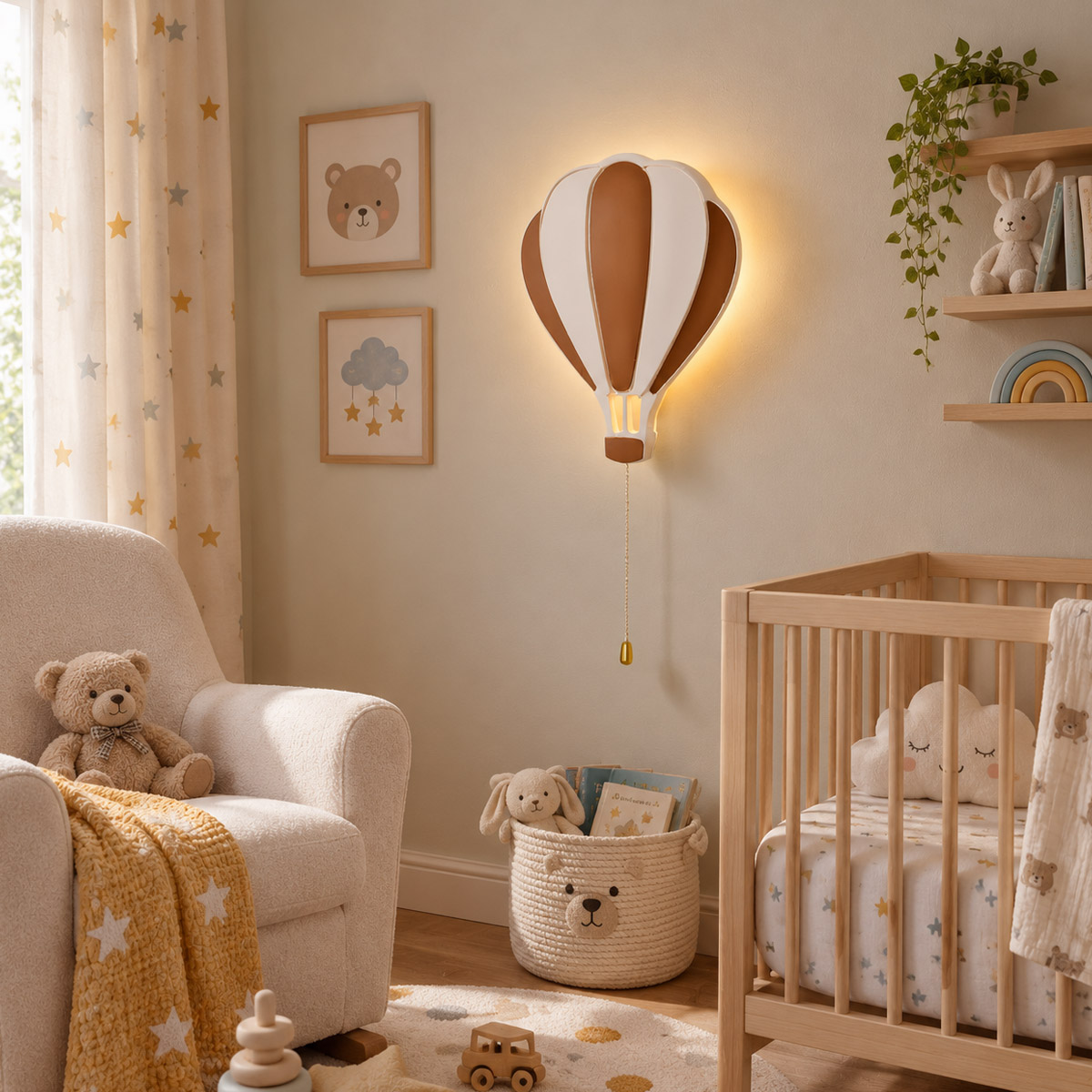 Baby Nursery Wall Lights - クラウドライト - 浮遊雲ウォールランプ | ベビー用、雲の形をしたナイトライト。電池式。 |