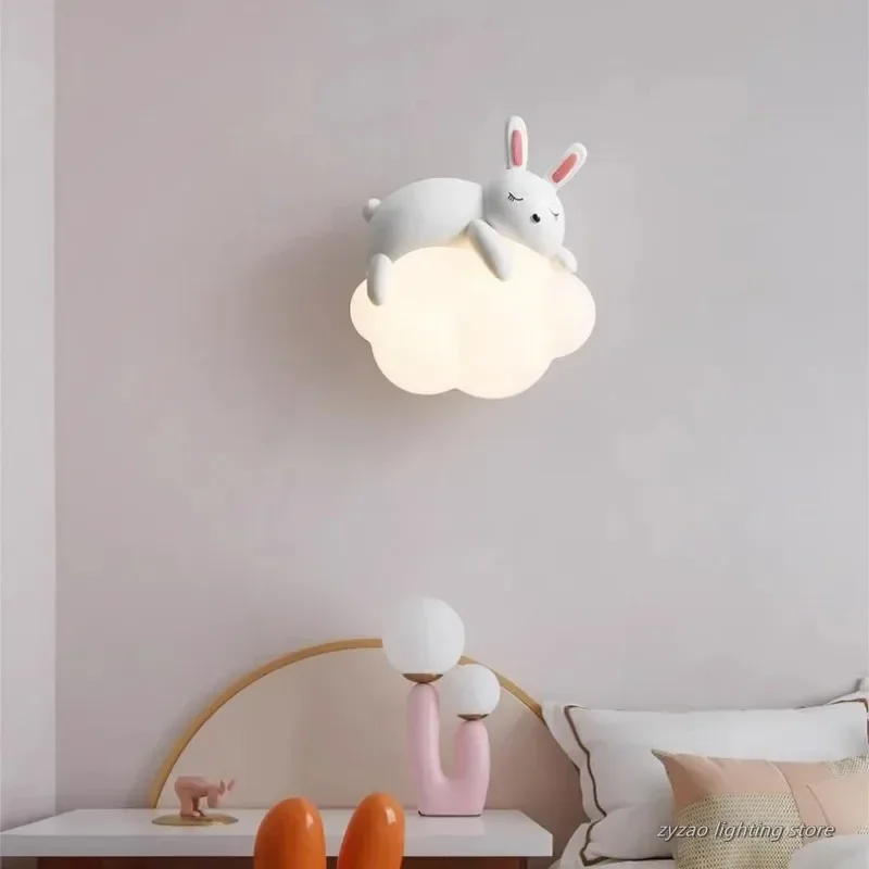 かわいい子供部屋用、ベッドサイドの壁掛けランプ。クマ、ウサギ - Baby Nursery Wall Lights のレビューと価格
