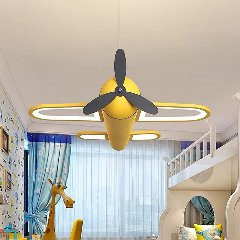 クリエイティブな青と黄色の飛行機型ペンダントランプ、寝室、保 - Baby Nursery Boy のレビューと価格
