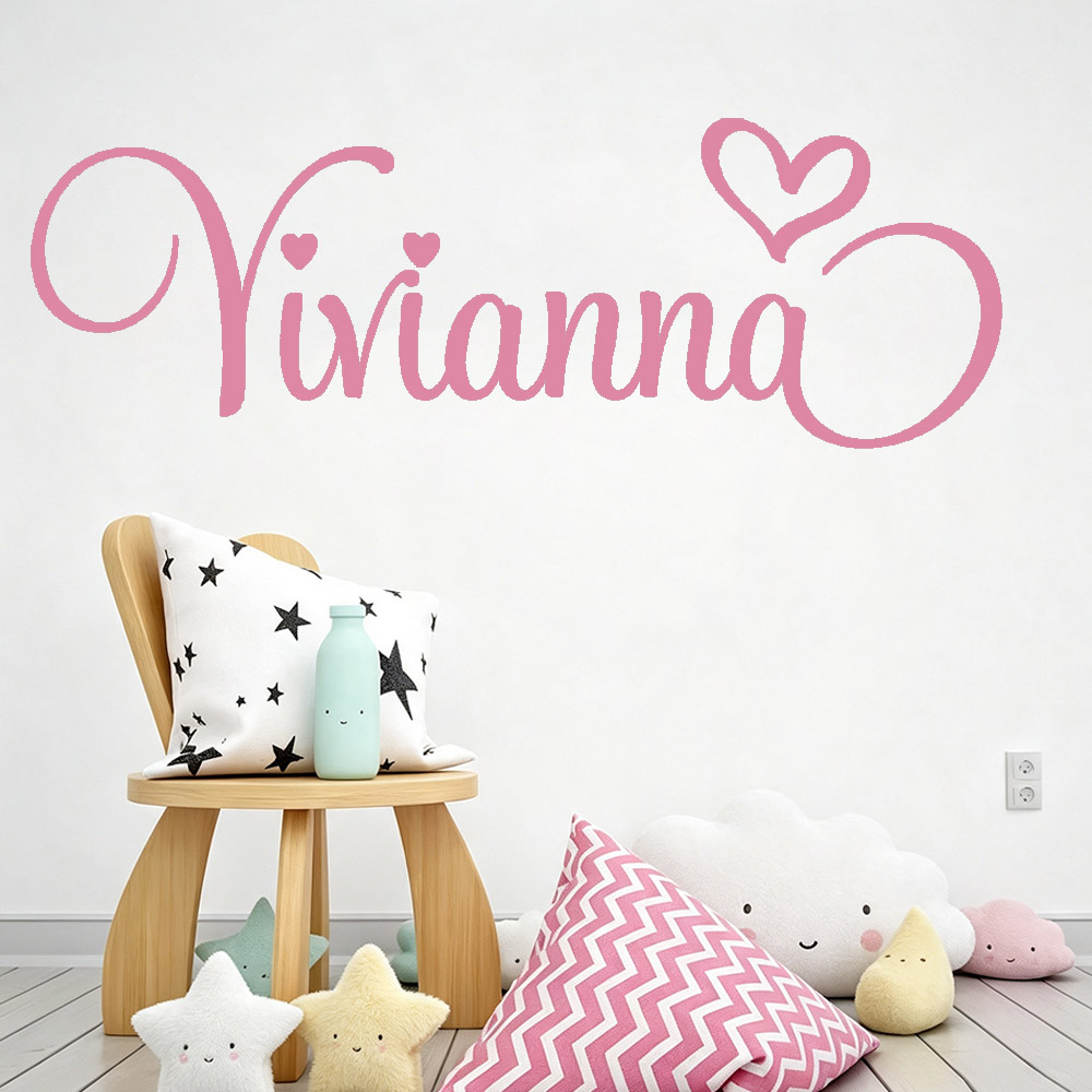 子供部屋用ウォールステッカー パーソナライズされた子供の名前 - Baby Nursery Decor Girl のレビューと価格